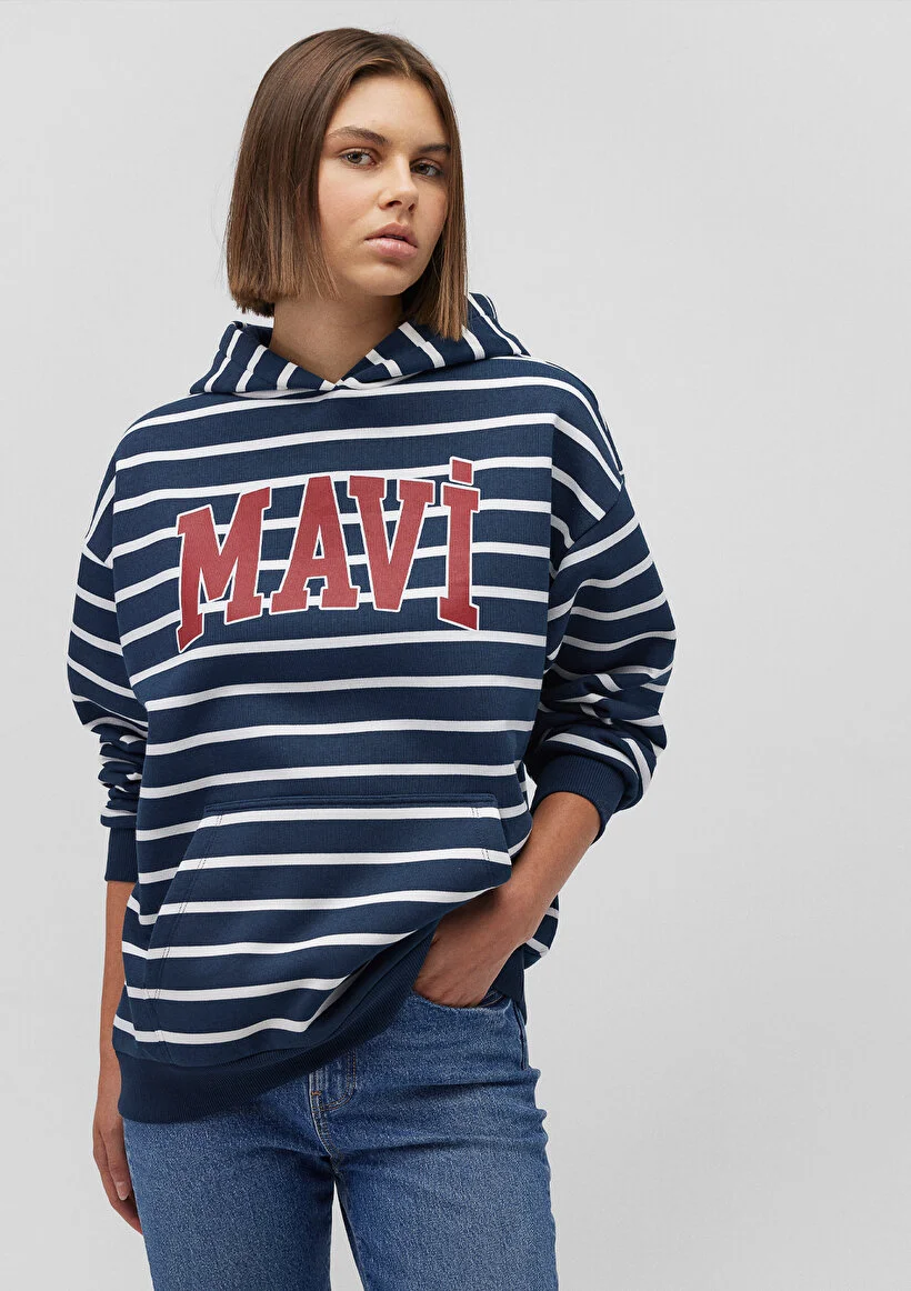Pranga Kadın Lacivert M1s10118-81518 Kapüşonlu Sweatshirt - SWT.KD.0226