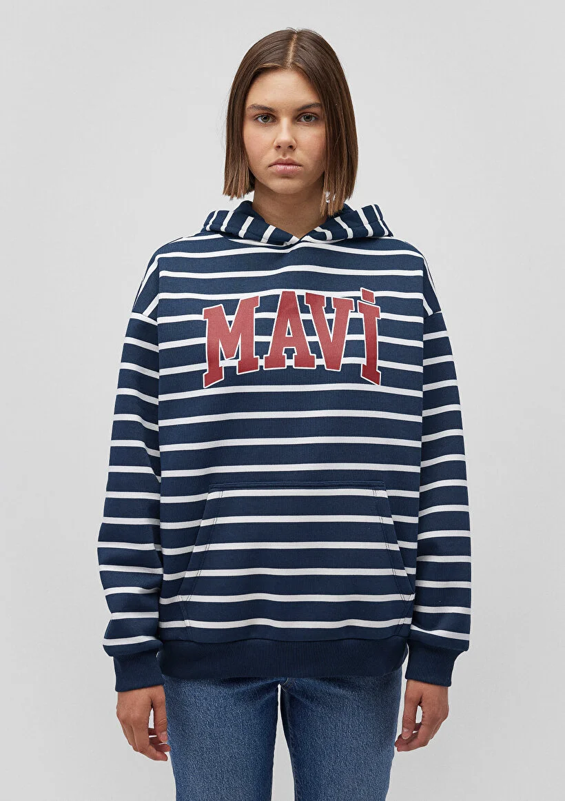 Pranga Kadın Lacivert M1s10118-81518 Kapüşonlu Sweatshirt - SWT.KD.0226