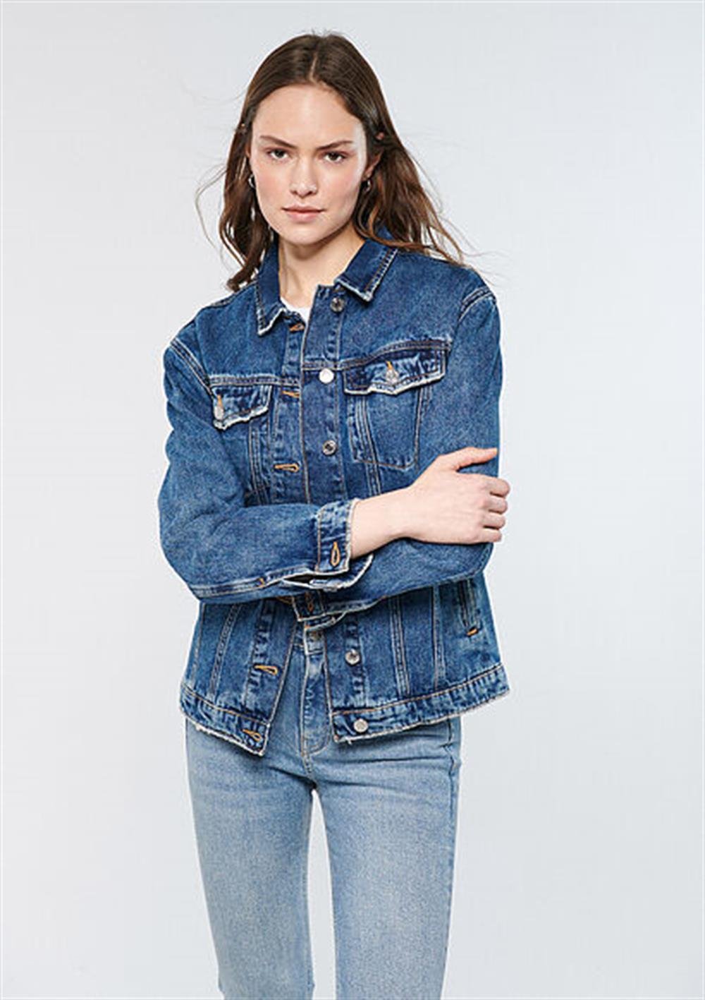 Pranga Kadın Mavi Kot Ceket M110154-30105  - CKT.KD.0066