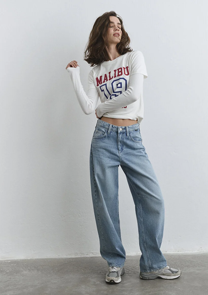 Pranga Kadın Mavi M1010938-89253 Lisa Mid Pantolon - PNT.KD.1267