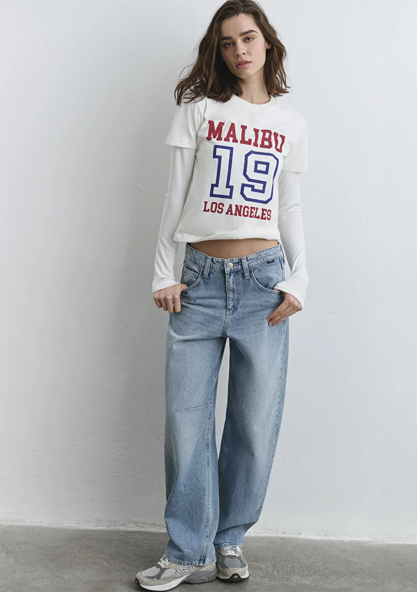 Pranga Kadın Mavi M1010938-89253 Lisa Mid Pantolon - PNT.KD.1267