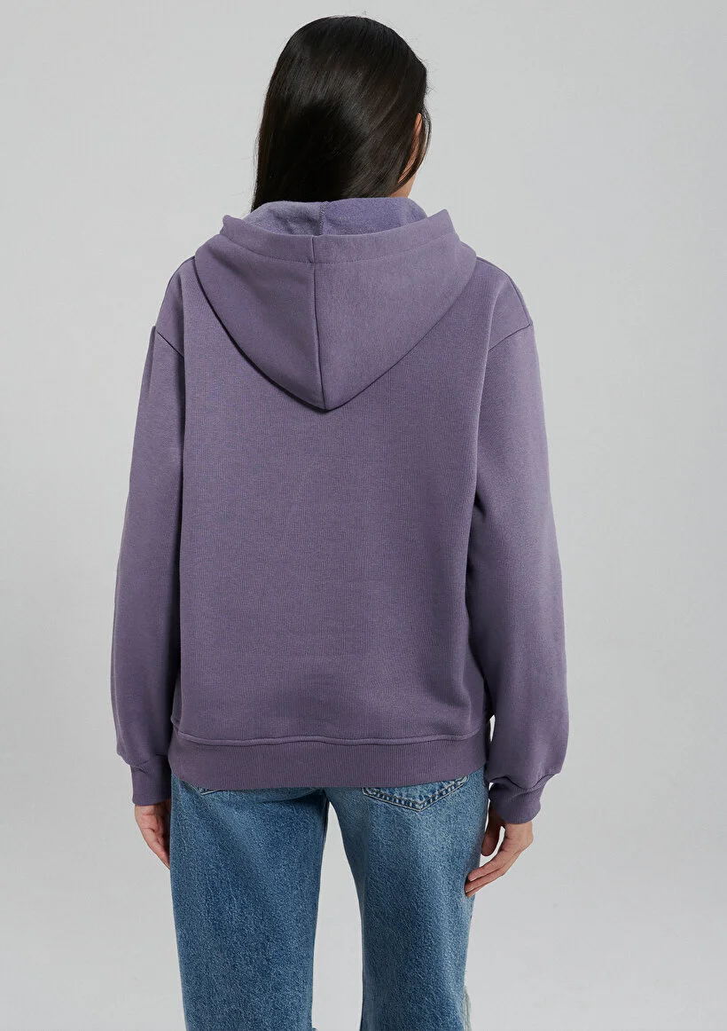 Pranga Kadın Mor M167299-70608 Kapişonlu Sweatshirt - SWT.KD.0229