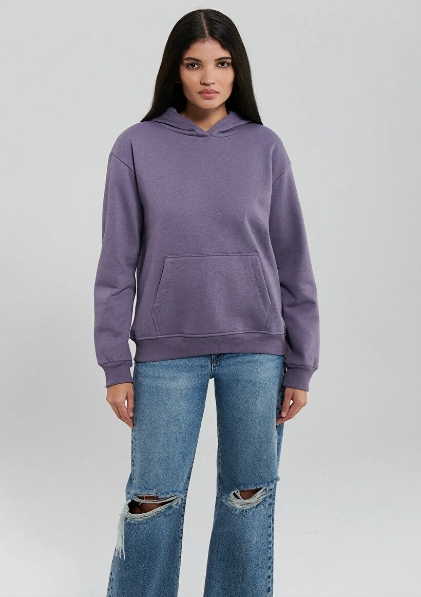 Pranga Kadın Mor M167299-70608 Kapişonlu Sweatshirt - SWT.KD.0229