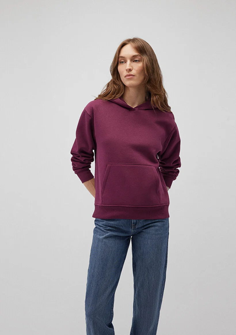Pranga Kadın Şarabi M167299-70670 Kapişonlu Sweatshirt - SWT.KD.0230