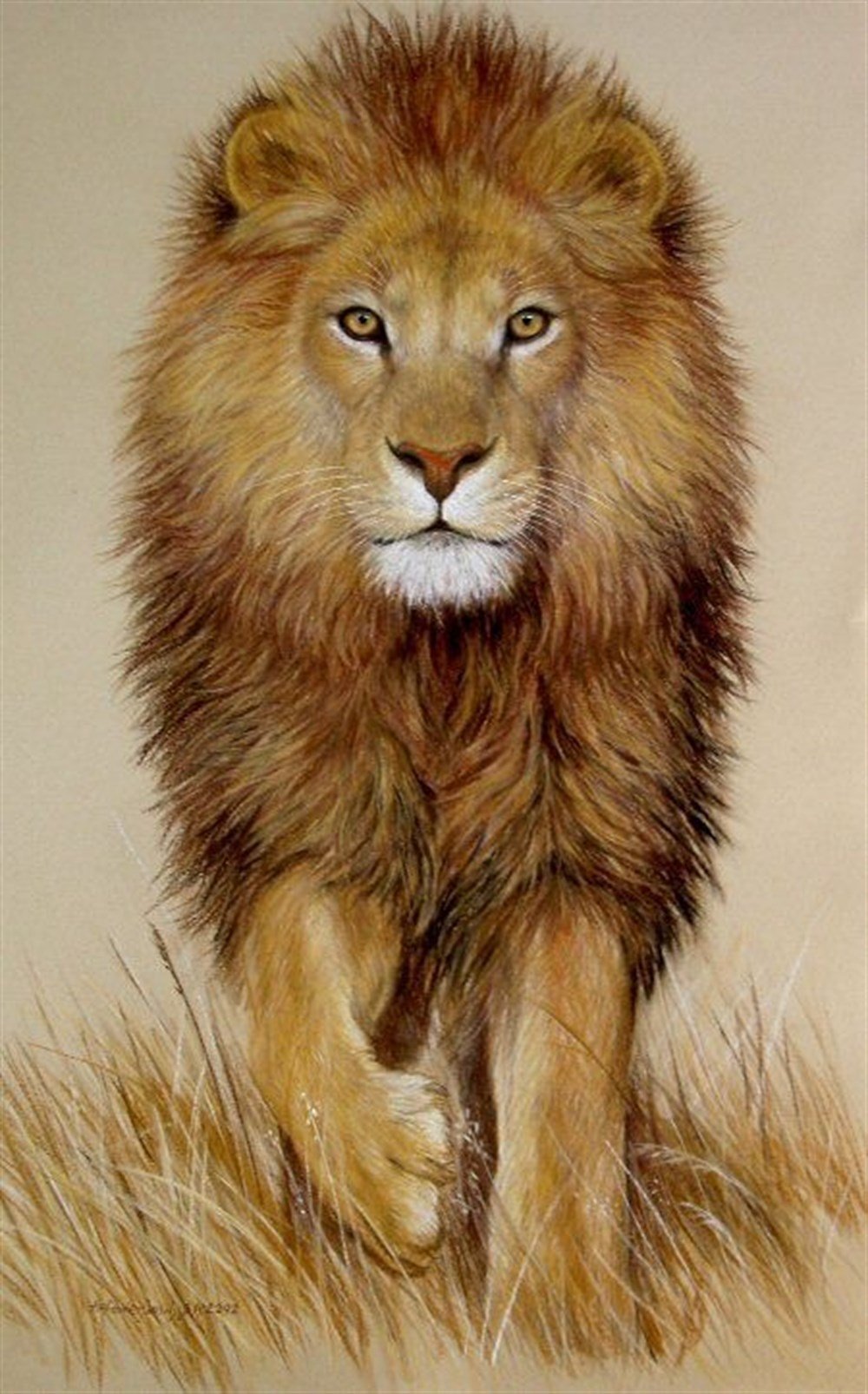 Aslan Kral Elmas Mozaik Tablo 30x51cm