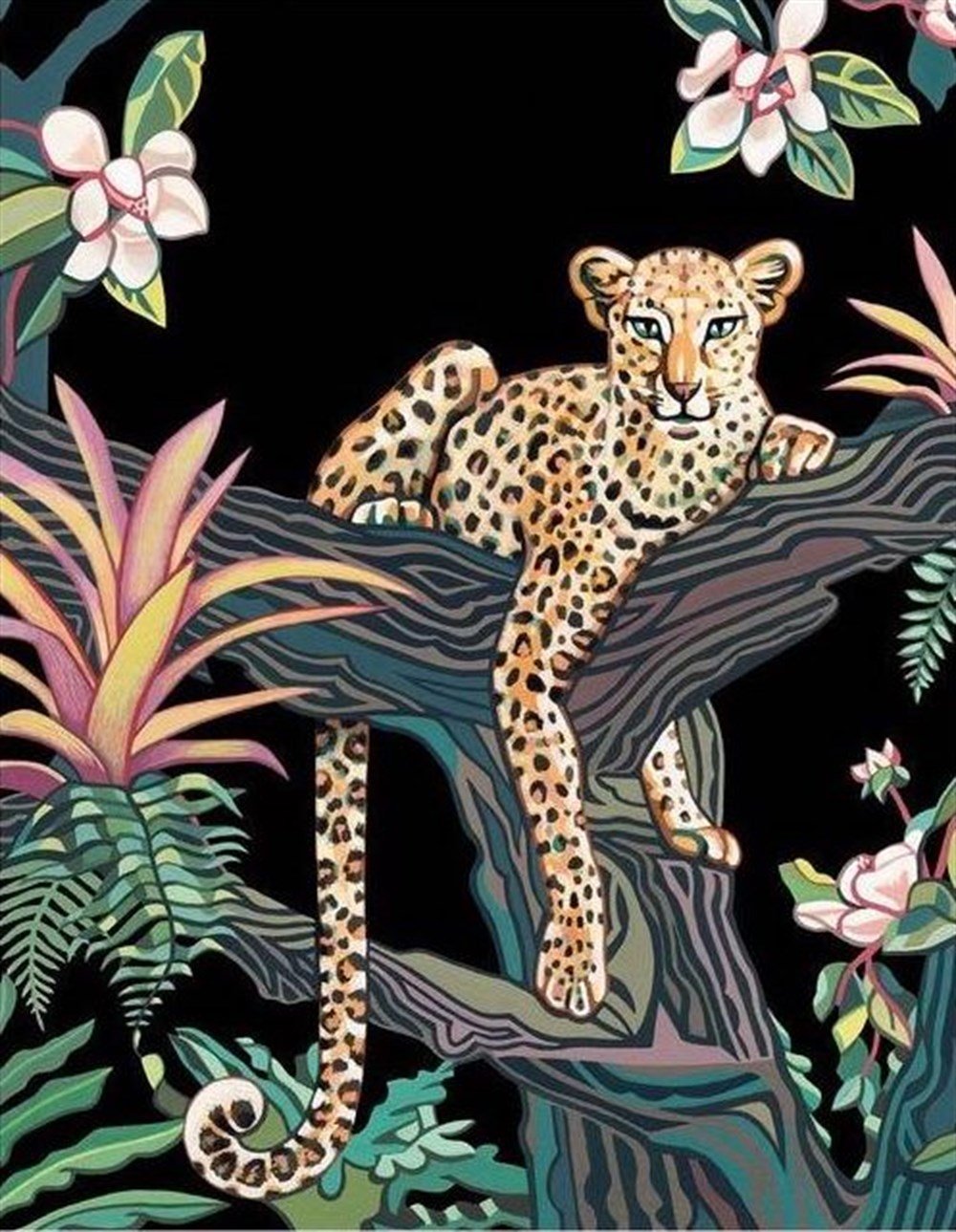 CANLILARMarcel Sanat Elmas Mozaik Tablo & Diamond Painting TurkeyM20174136Ağaçtaki Leopar Marcel Sanat Elmas Mozaik Tablo 38X51cm