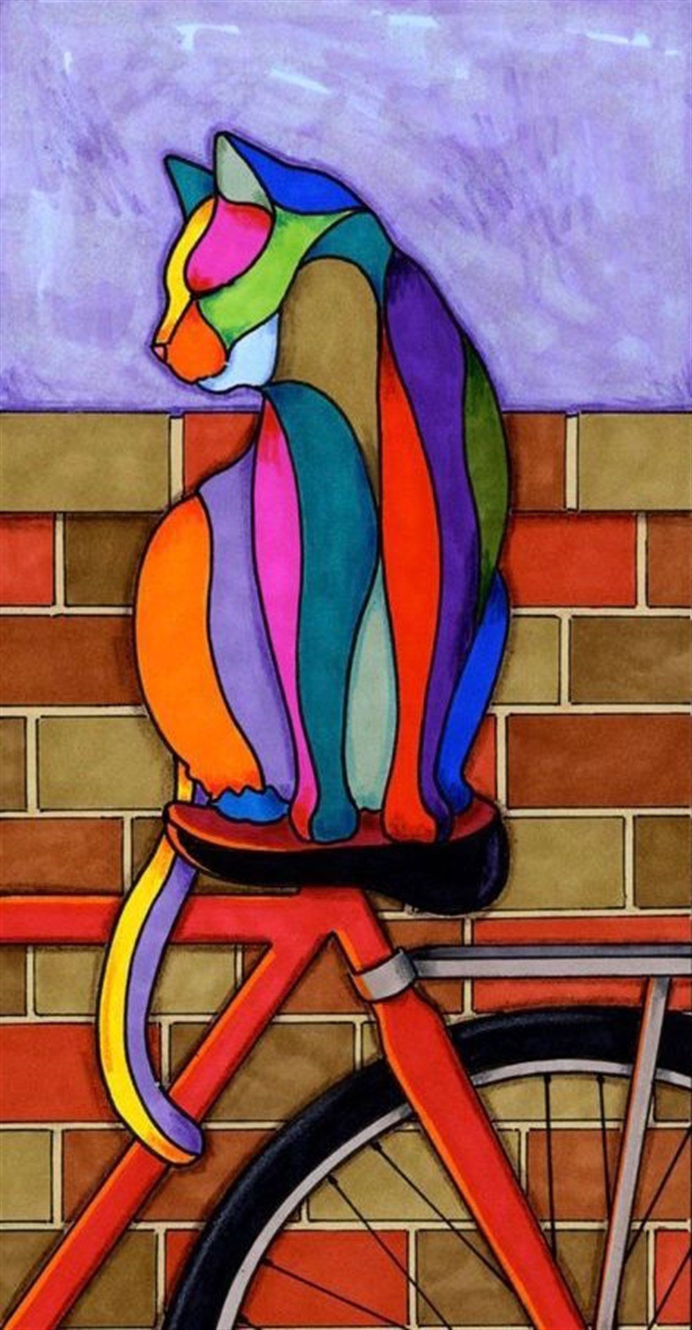 CANLILARMarcel Sanat Elmas Mozaik Tablo & Diamond Painting TurkeyM2013479Renkli Kedi Marcel Sanat Elmas Mozaik Tablo 28x53cm