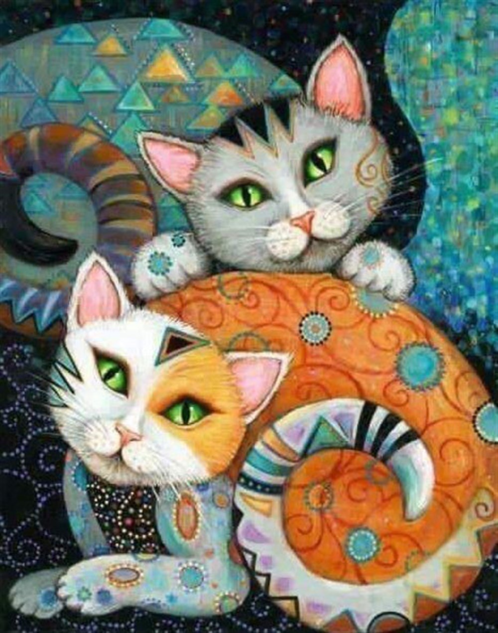 CANLIMarcel Sanat Elmas Mozaik Tablo & Diamond Painting TurkeyM20176433Soyut Kediler Marcel Sanat Elmas Mozaik Tablo 61X79cm