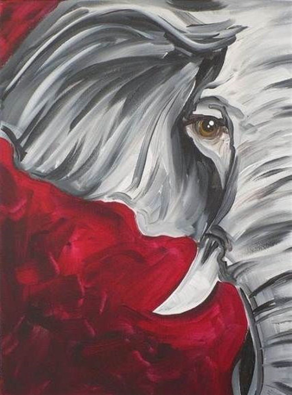 CANLIMarcel Sanat Elmas Mozaik Tablo & Diamond Painting TurkeyM20176187Gri Fil Marcel Sanat Elmas Mozaik Tablo 38X51cm