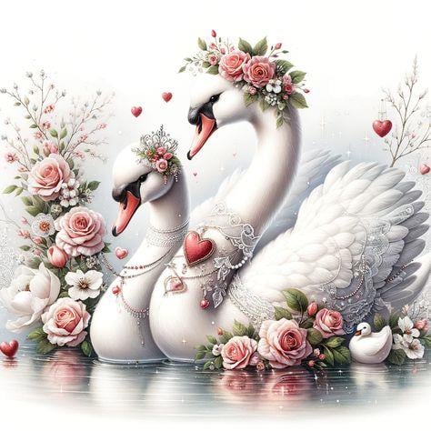 CANLIMarcel Sanat Elmas Mozaik Tablo & Diamond Painting TurkeyM20176773Kuğular 57x57cm MARCEL SANAT Elmas Mozaik Tablo