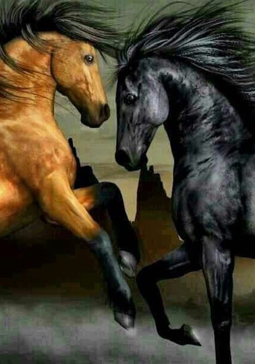 CANLIMarcel Sanat Elmas Mozaik Tablo & Diamond Painting TurkeyM20174270Kahverengi Ve Siyah At Marcel Sanat Elmas Mozaik Tablo 46x66cm