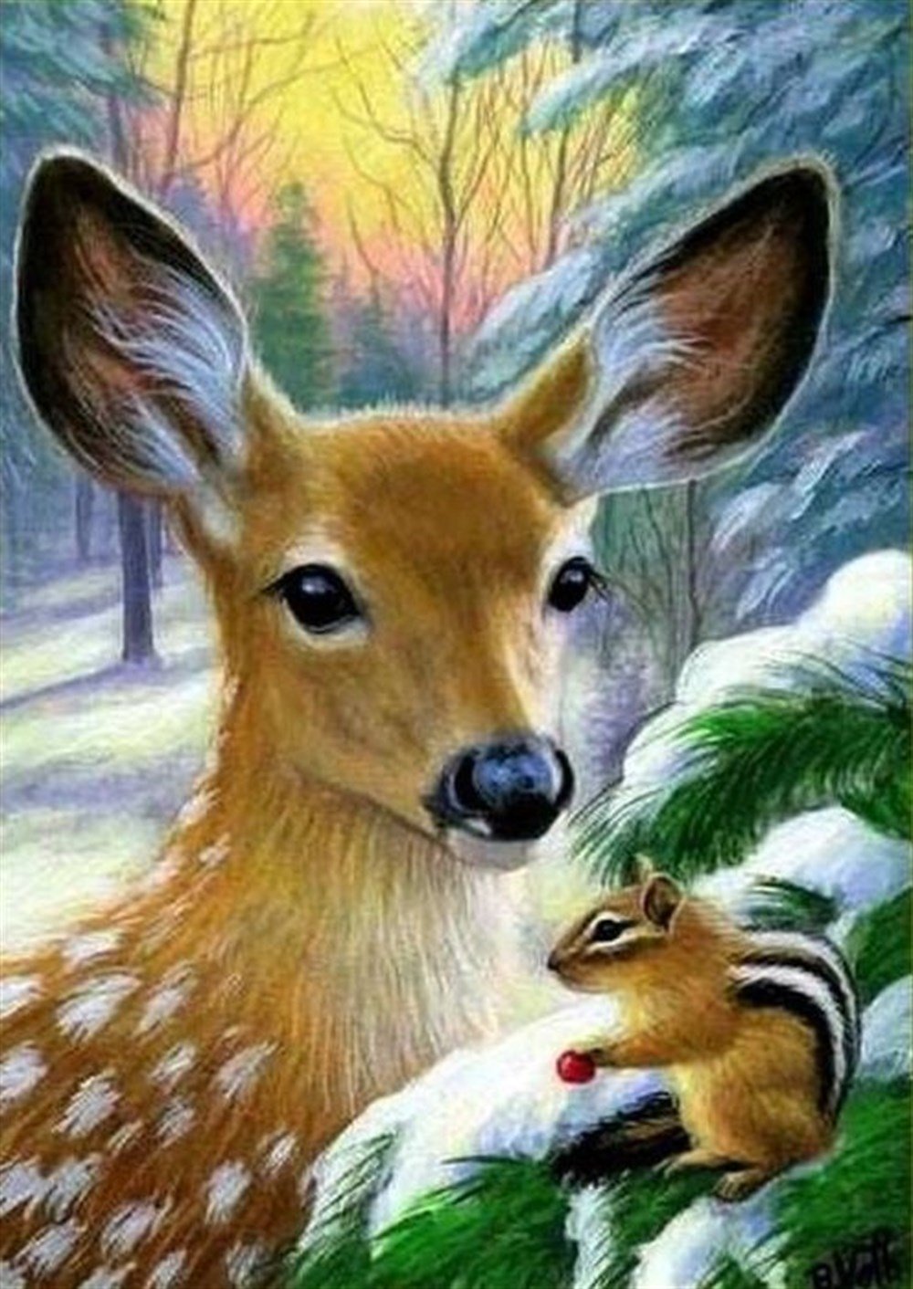 CANLIMarcel Sanat Elmas Mozaik Tablo & Diamond Painting TurkeyM20174398Ceylan İle Sincap Marcel Sanat Elmas Mozaik Tablo 46x64cm