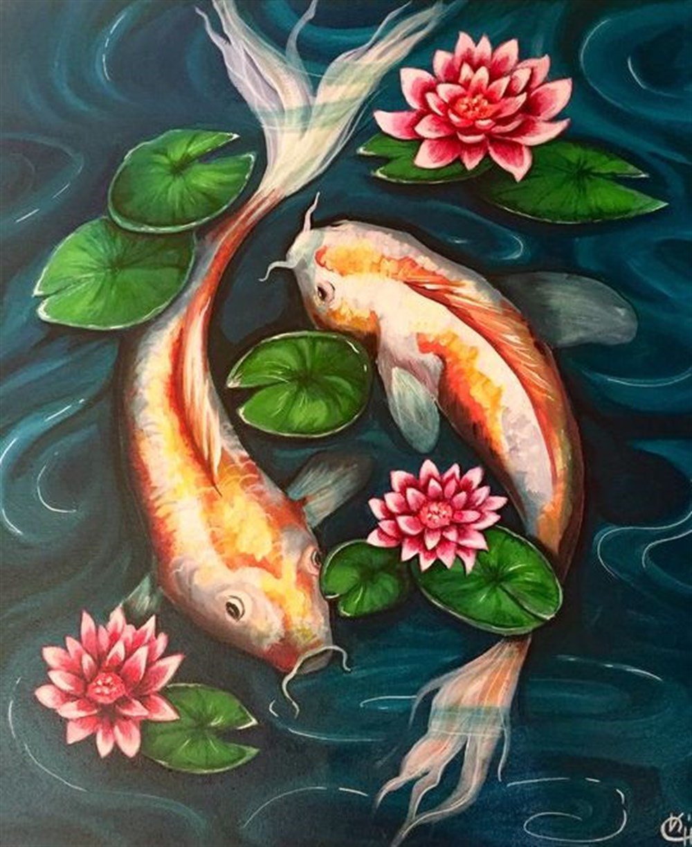 CANLIMarcel Sanat Elmas Mozaik Tablo & Diamond Painting TurkeyM20176340Japon Balıkları Marcel Sanat Elmas Mozaik Tablo 53x64cm