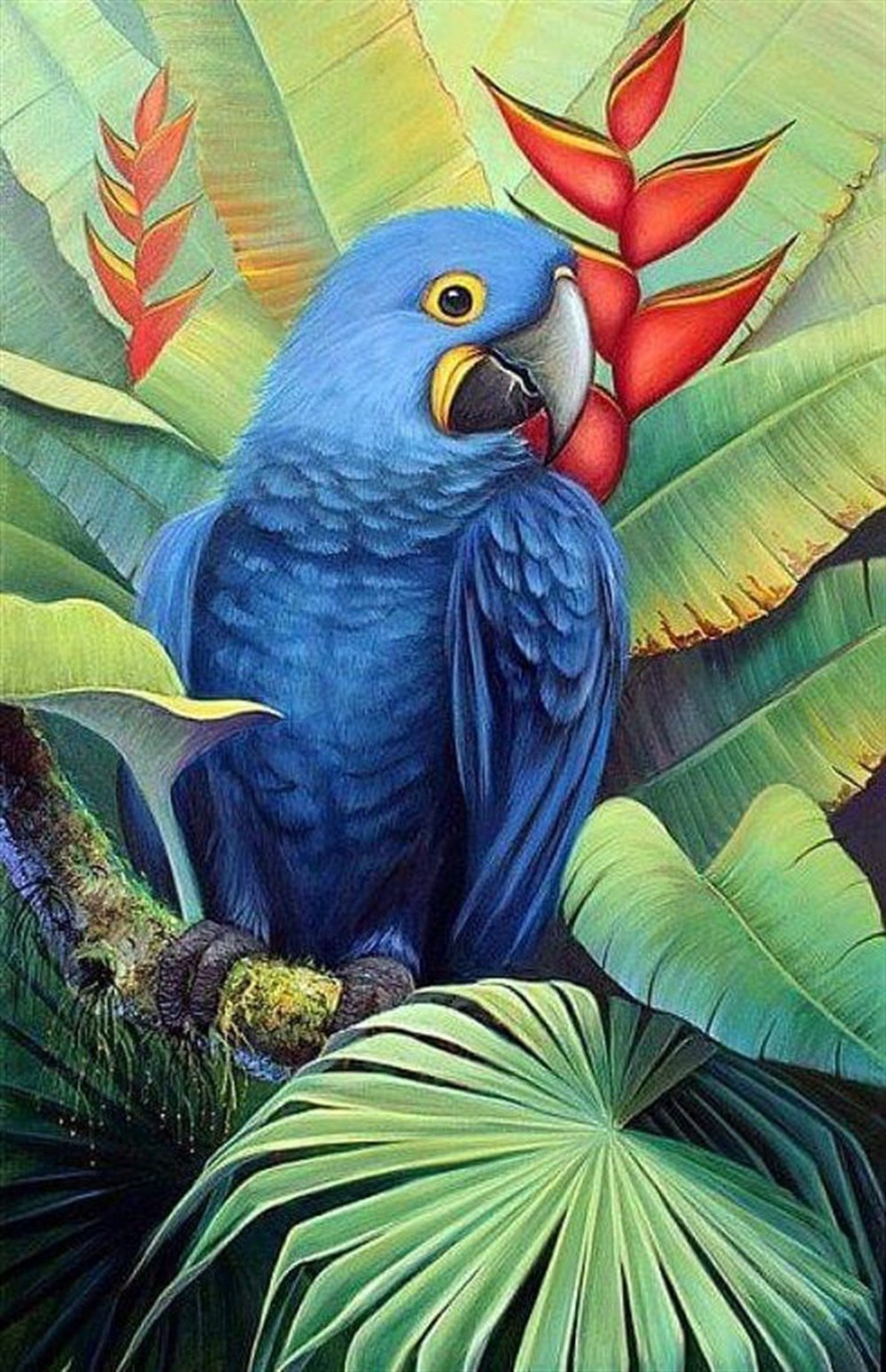 CANLIMarcel Sanat Elmas Mozaik Tablo & Diamond Painting TurkeyM20176661Mavi Papağan Marcel Sanat Elmas Mozaik Tablo 33X51cm