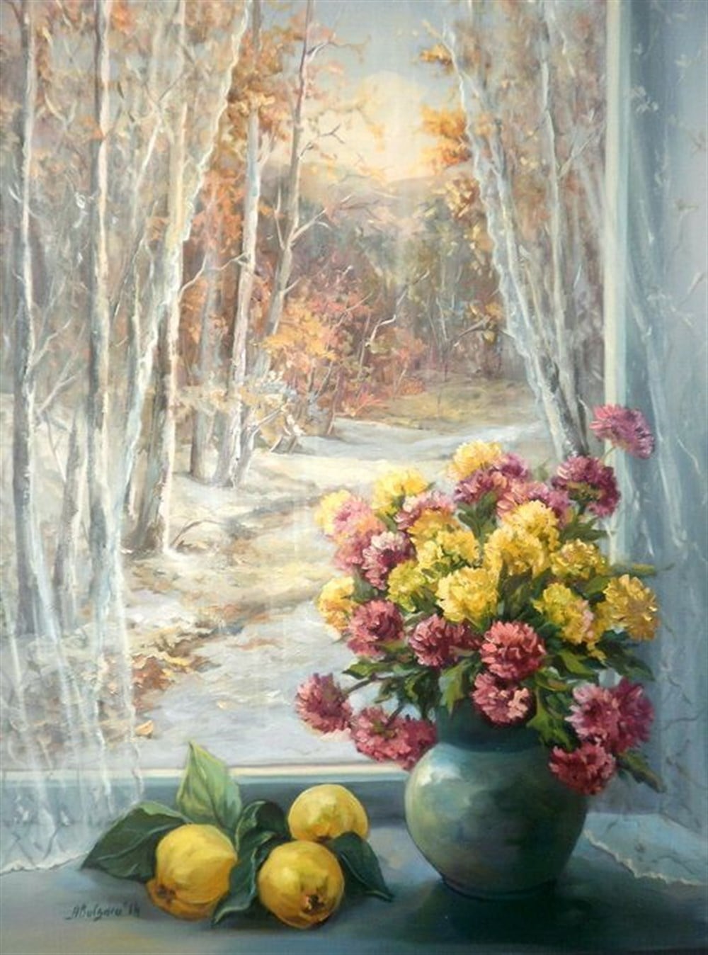 ÇİÇEK-AĞAÇMarcel Sanat Elmas Mozaik Tablo & Diamond Painting TurkeyM20173818Çiçekler Ve Ayvalar Marcel Sanat Elmas Mozaik Tablo 46x61cm
