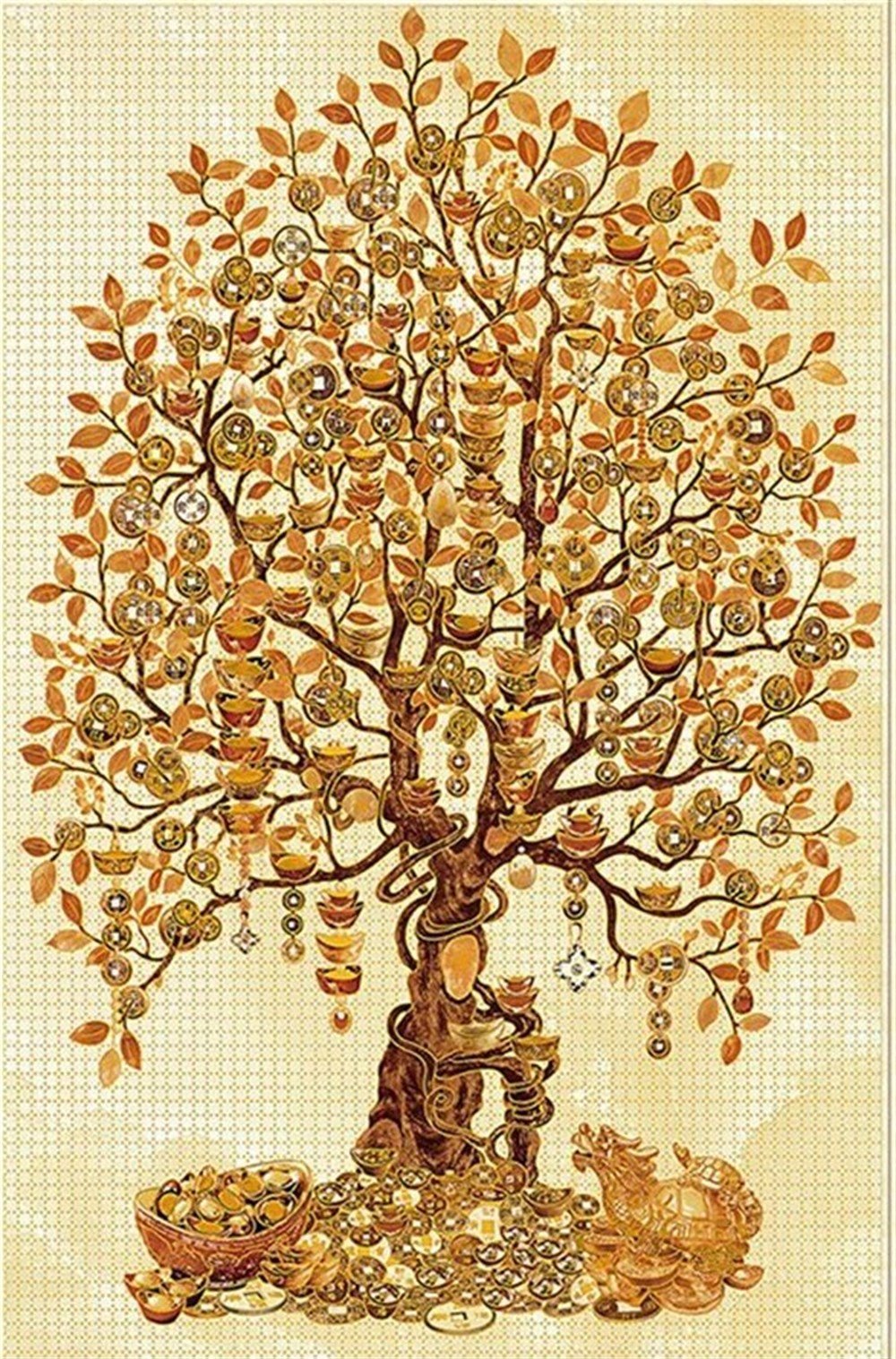 ÇİÇEK-AĞAÇMarcel Sanat Elmas Mozaik Tablo & Diamond Painting TurkeyM20173353Para Ağacı-Bereket Ağacı Marcel Sanat Elmas Mozaik Tablo 69x69 cm