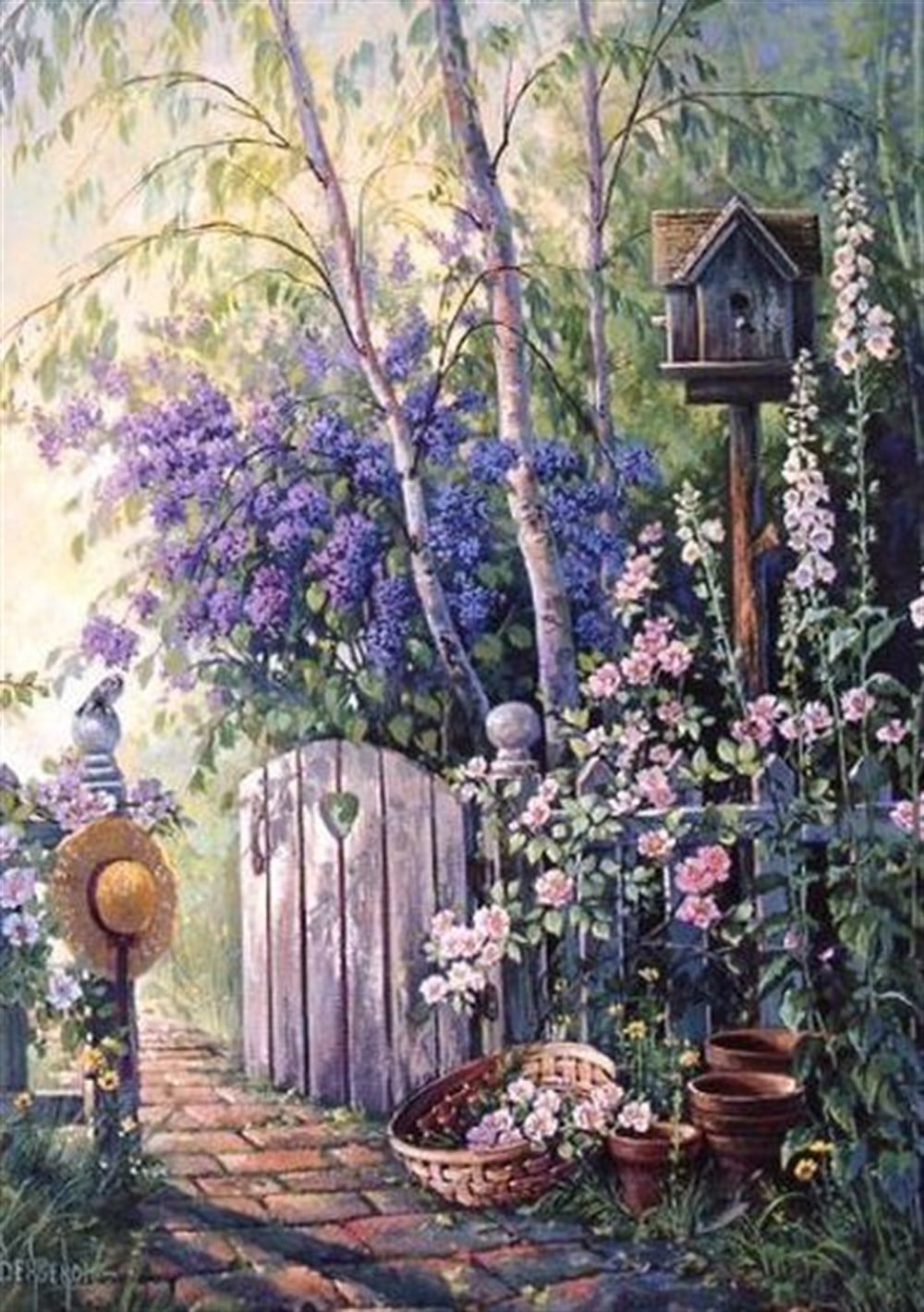 ÇİÇEKMarcel Sanat Elmas Mozaik Tablo & Diamond Painting TurkeyM20176328Çiçekli Bahçe Kapısı Marcel Sanat Elmas Mozaik Tablo 41x58cm