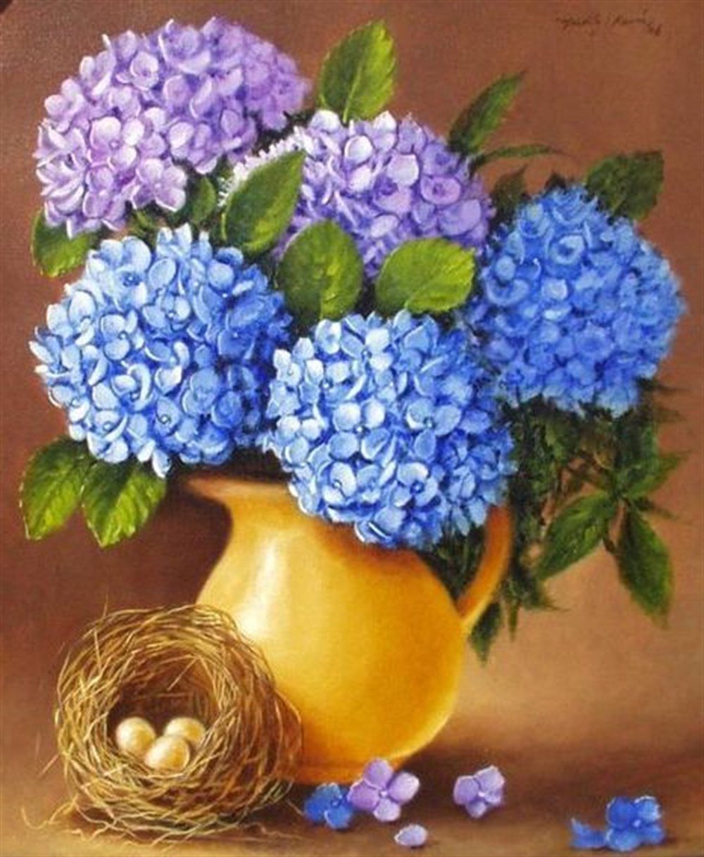 ÇİÇEKMarcel Sanat Elmas Mozaik Tablo & Diamond Painting TurkeyM20176563Çiçekler Ve Kuş Yuvası Marcel Sanat Elmas Mozaik Tablo 51X61cm
