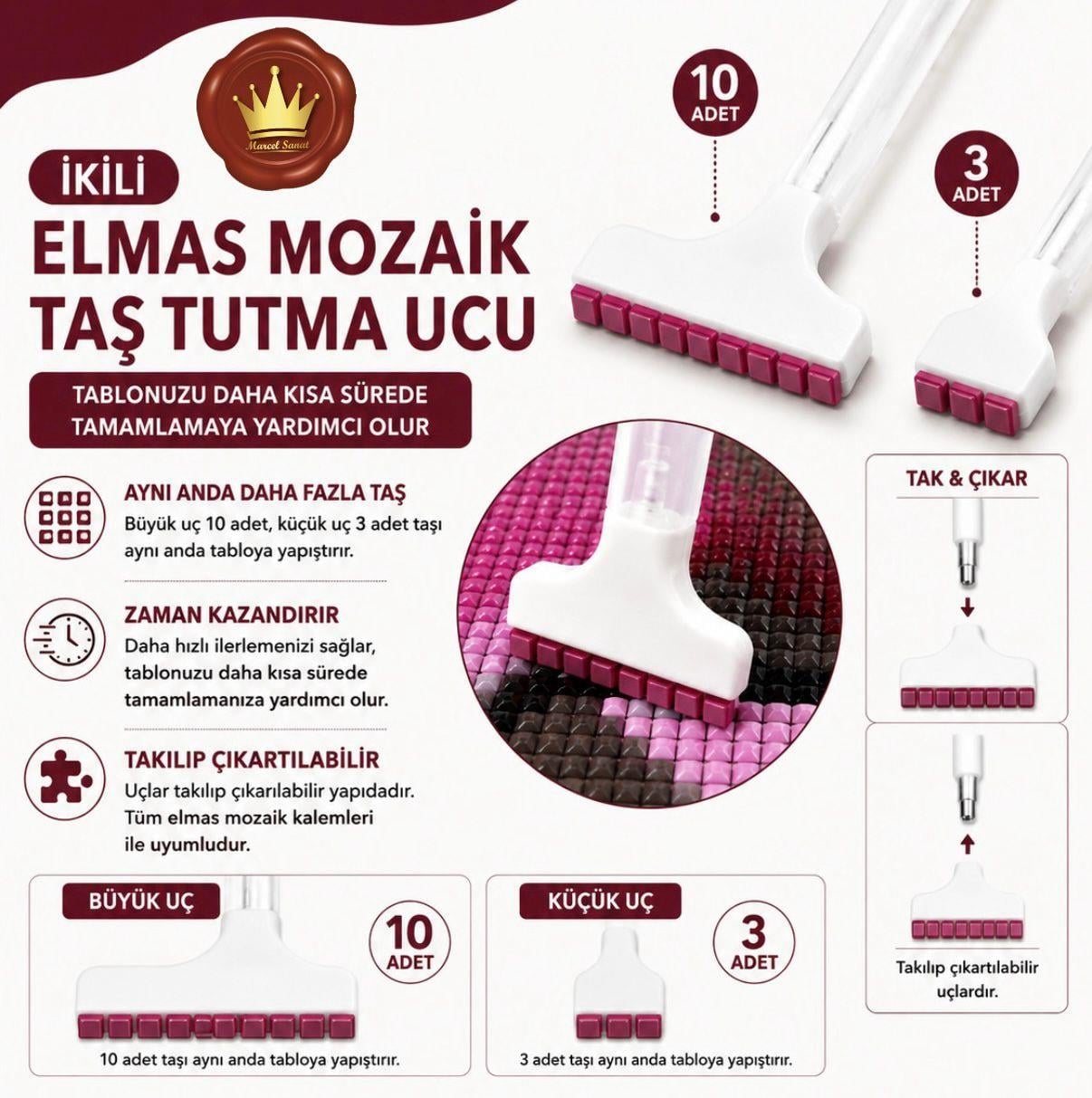 Çoklu Elmas Mozaik Taş Tutma Ucu 2'li Set Aksesuar | Marcel SanatAKSESUARMarcel Sanat Elmas Mozaik Tablo & Diamond Painting TurkeyM2017ÇTTUCUMARCEL Çoklu Elmas Mozaik Taş Tutma Ucu 2'li Set