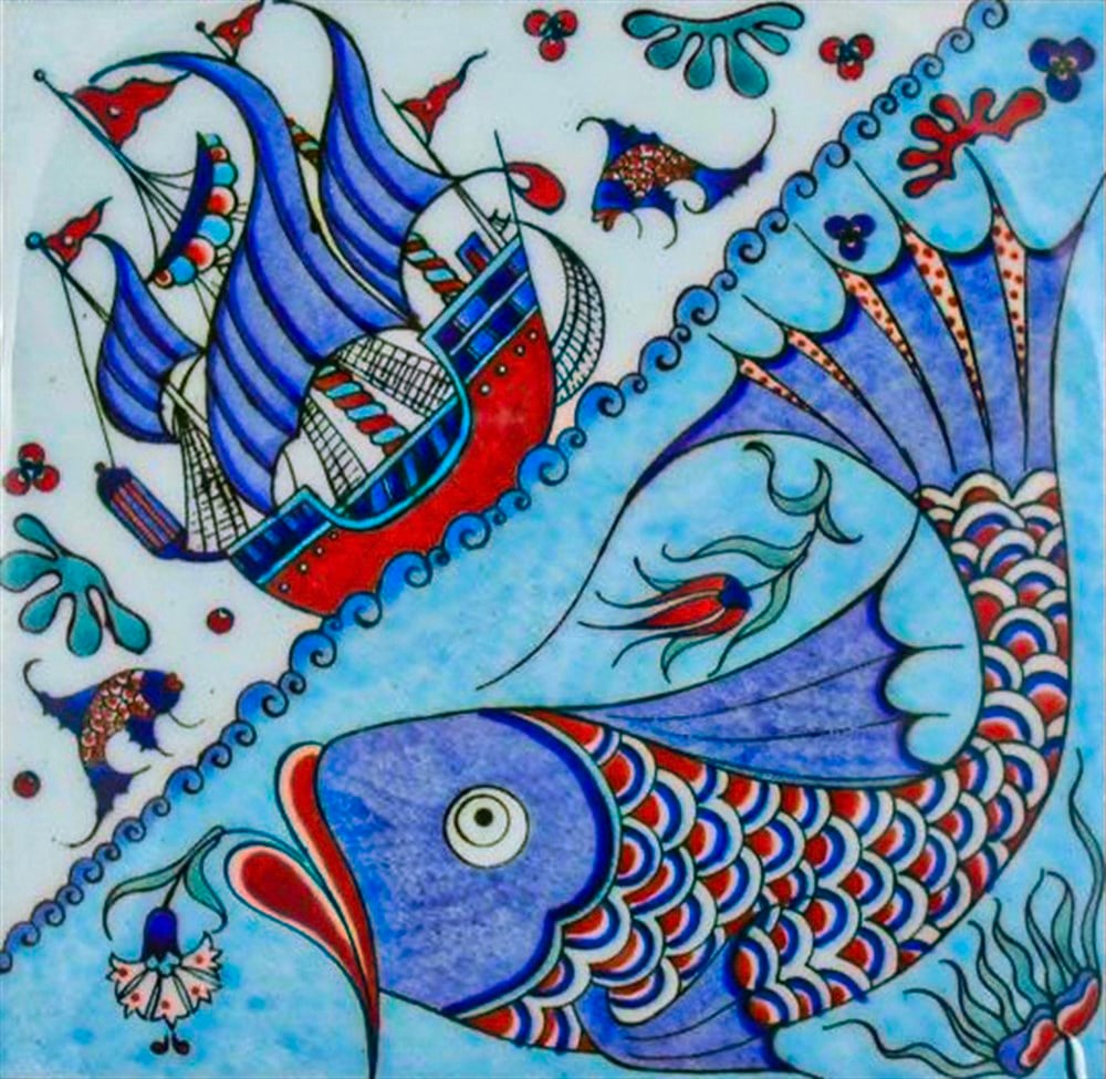 DESENMarcel Sanat Elmas Mozaik Tablo & Diamond Painting TurkeyM20173243Çini Desen Sanatı Elmas Mozaik Tablo 60x59 cm