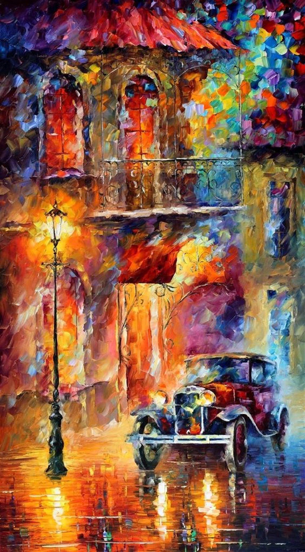 Eski Zaman Gecesinde Bir Araba 33x61cm