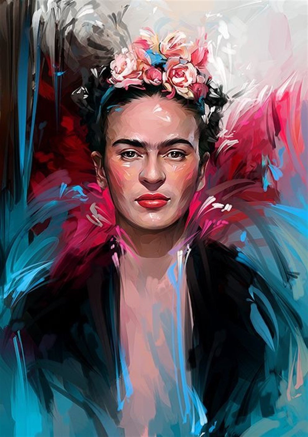 Frida Kahlo Elmas Mozaik Tablo 35x50cm