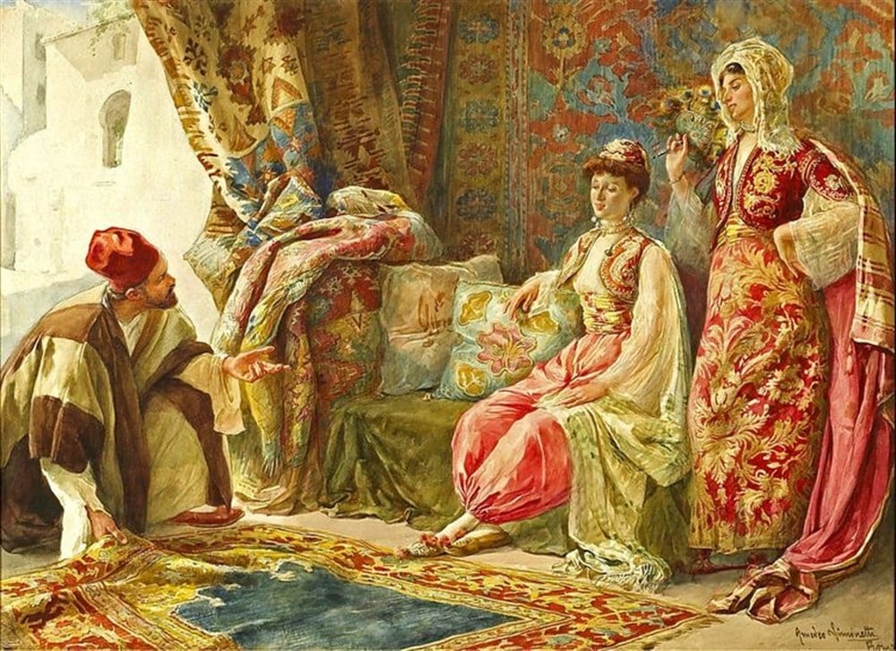 KLASİKMarcel Sanat Elmas Mozaik Tablo & Diamond Painting TurkeyM20173123Marcel Sanat Elmas Mozaik Puzzle Tablo Sarayda Halı Tüccarı 85x60 cm