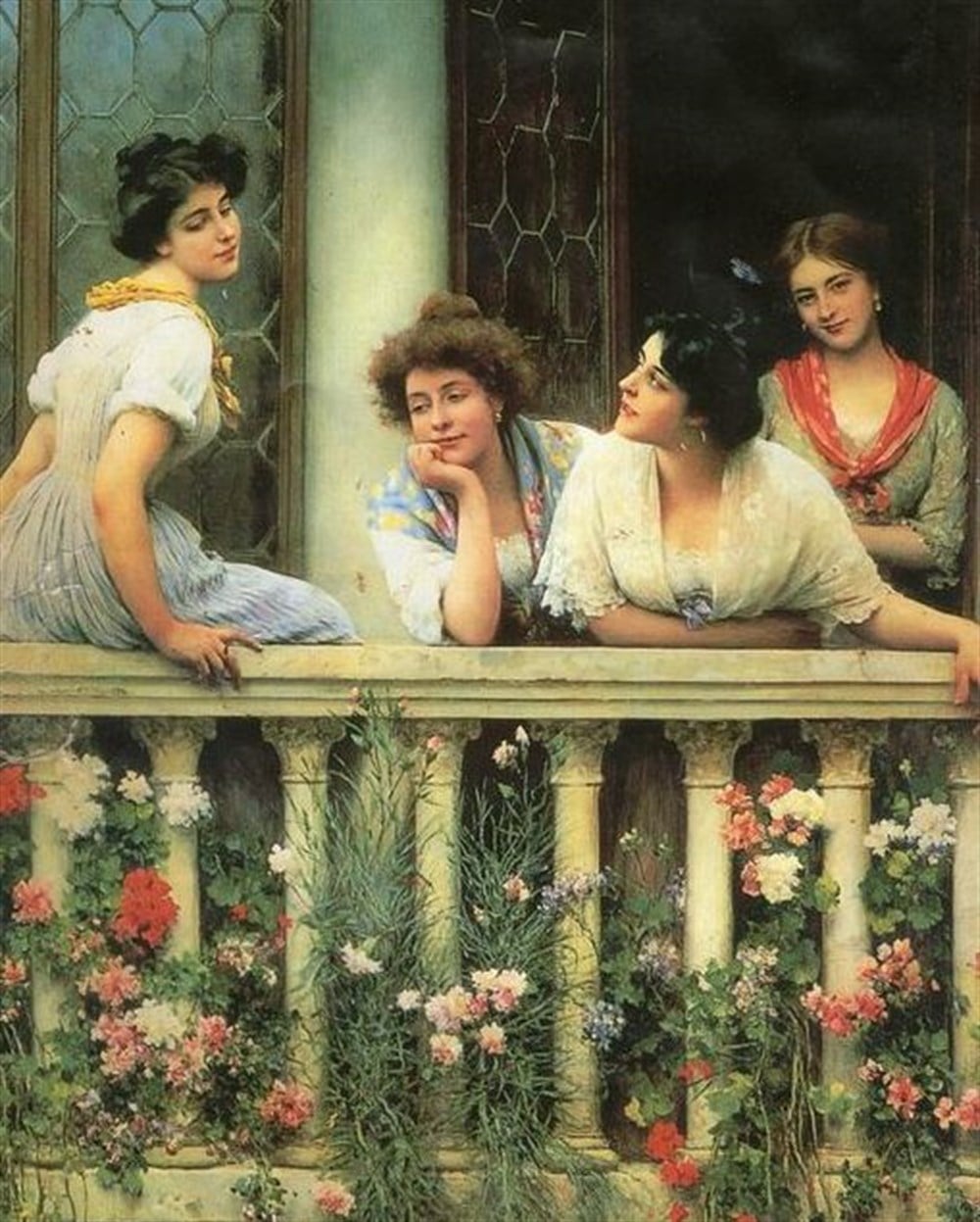 KLASİKMarcel Sanat Elmas Mozaik Tablo & Diamond Painting TurkeyM20176191Balkondaki Kızlar Marcel Sanat Elmas Mozaik Tablo 56X71cm