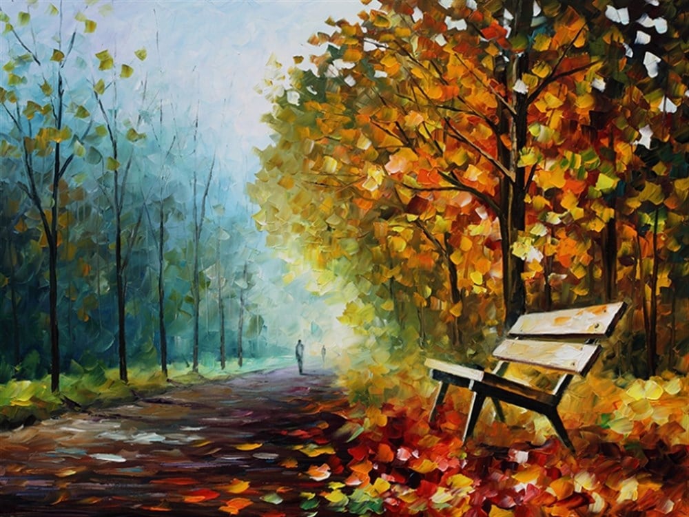 Lenoid Afremov Sonbahar ve Orman Elmas Mozaik Tablo 60x45cm