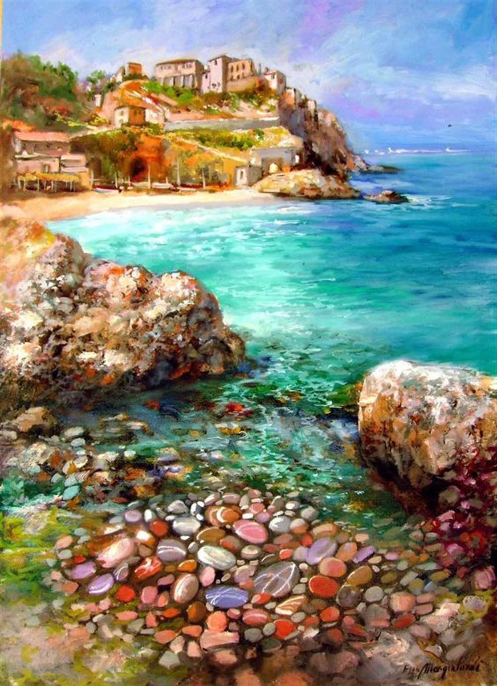 MANZARAMarcel Sanat Elmas Mozaik Tablo & Diamond Painting TurkeyM20173149Renkli Çakıltaşlarım Elmas Mozaik Tablo 45x62 cm 
