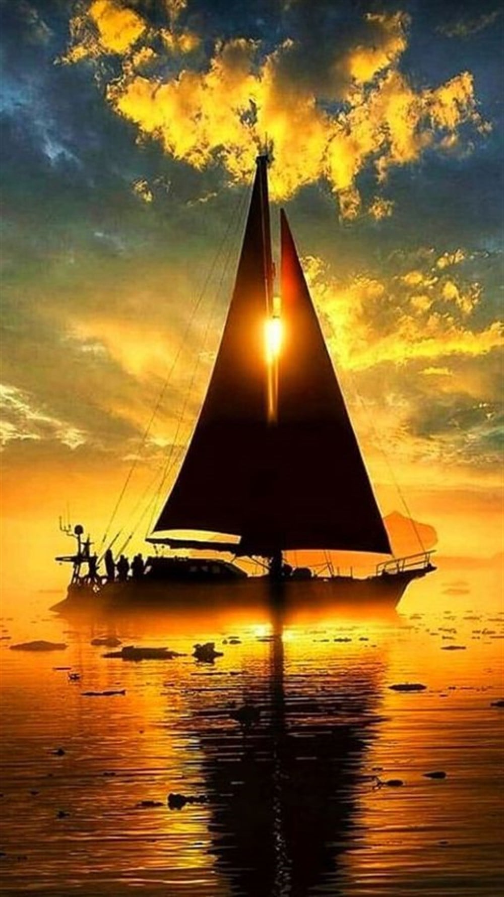 MANZARAMarcel Sanat Elmas Mozaik Tablo & Diamond Painting TurkeyM20176647Gün Batımındaki Yelkenli Marcel Sanat Elmas Mozaik Tablo 51x89cm 