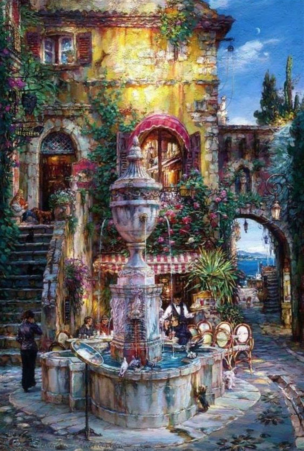 MANZARAMarcel Sanat Elmas Mozaik Tablo & Diamond Painting TurkeyM20174110Çiçekli Avlu Marcel Sanat Elmas Mozaik Tablo 36x53cm