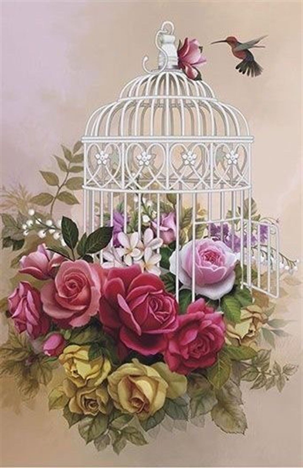 Marcel Çiçek Elmas Mozaik Tablo 36x56cm