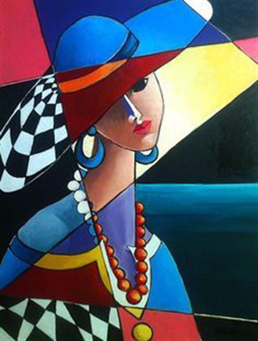 Marcel Modern Elmas Mozaik Tablo 43x58cm