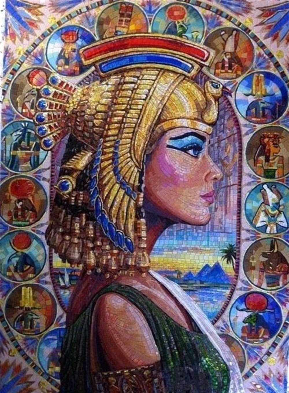 Marcel Modern Serisi Elmas Mozaik Tablo 51x69cm