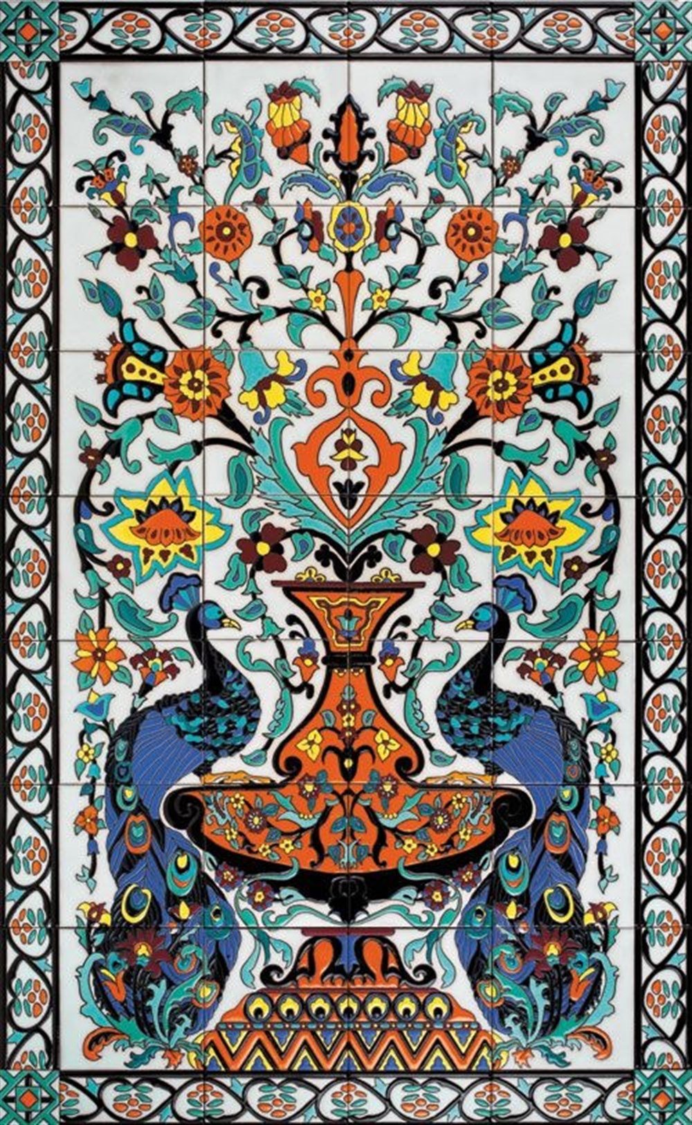 Marcel Sanat Elmas Mozaik Puzzle Tablo Çini Seramik Desen 45x73 cm