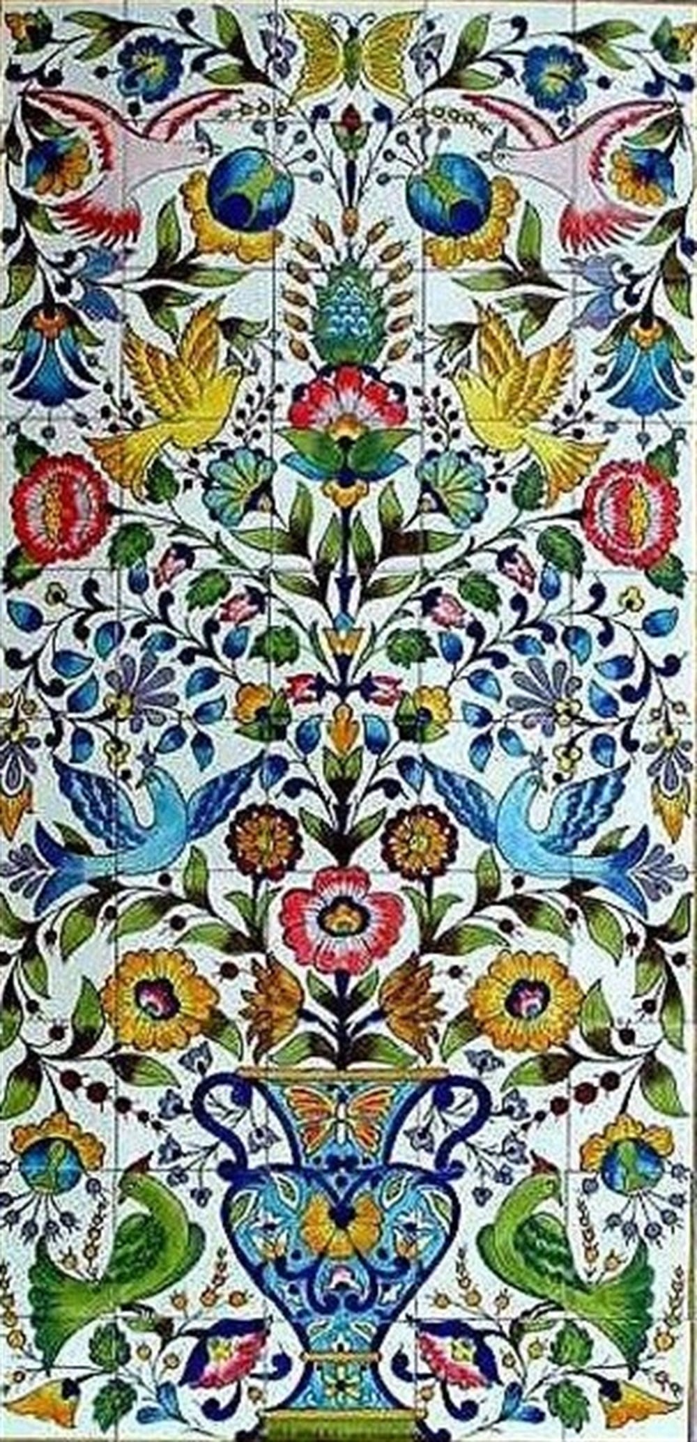Marcel Sanat Elmas Mozaik Puzzle Tablo Çini Desen 35x75 cm
