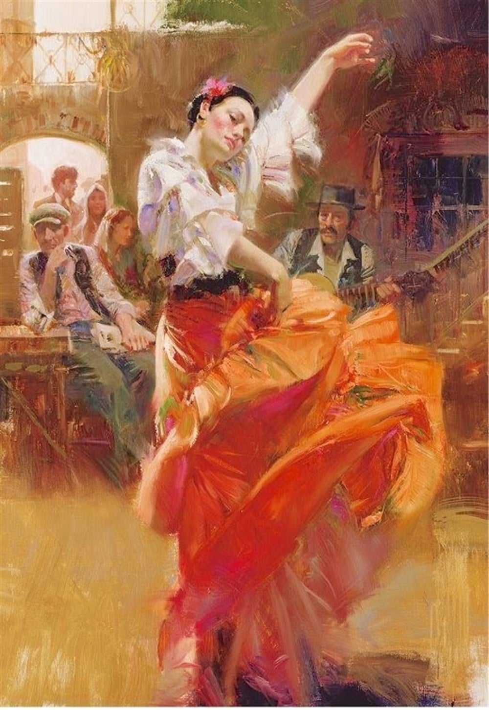 Marcel Sanat İspanyol Dansçı Elmas Mozaik Tablo 41x58cm