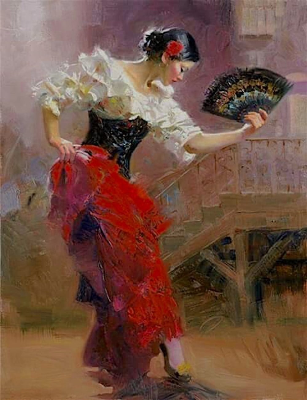 Marcel Sanat İspanyol Karmen Elmas Mozaik Tablo 43x56cm