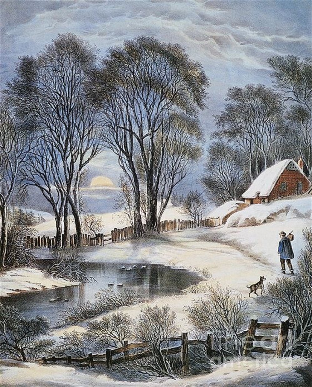 Marcel Sanat Kar Serisi Elmas Mozaik Tablo 50x60cm