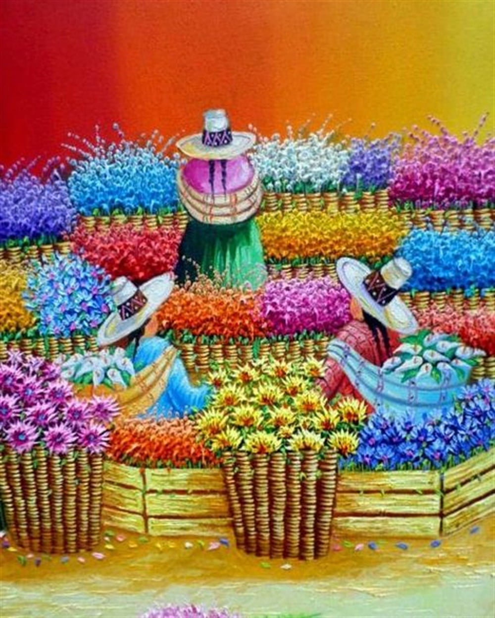 MODERNMarcel Sanat Elmas Mozaik Tablo & Diamond Painting TurkeyM20176362Çiçekçiler Marcel Sanat Elmas Mozaik Tablo 41X51cm