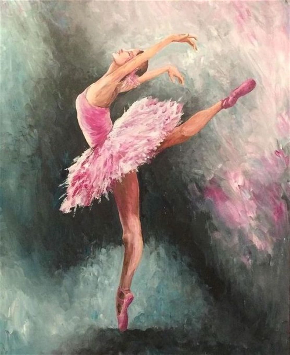 MODERNMarcel Sanat Elmas Mozaik Tablo & Diamond Painting TurkeyM20176716Pembe Kostümlü Balerin- Marcel Sanat Elmas Mozaik Tablo 41x51cm