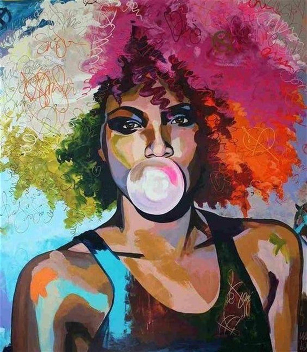 MODERNMarcel Sanat Elmas Mozaik Tablo & Diamond Painting TurkeyM20176615Renkli Kız Ve Balon Marcel Sanat Elmas Mozaik Tablo 53x61cm