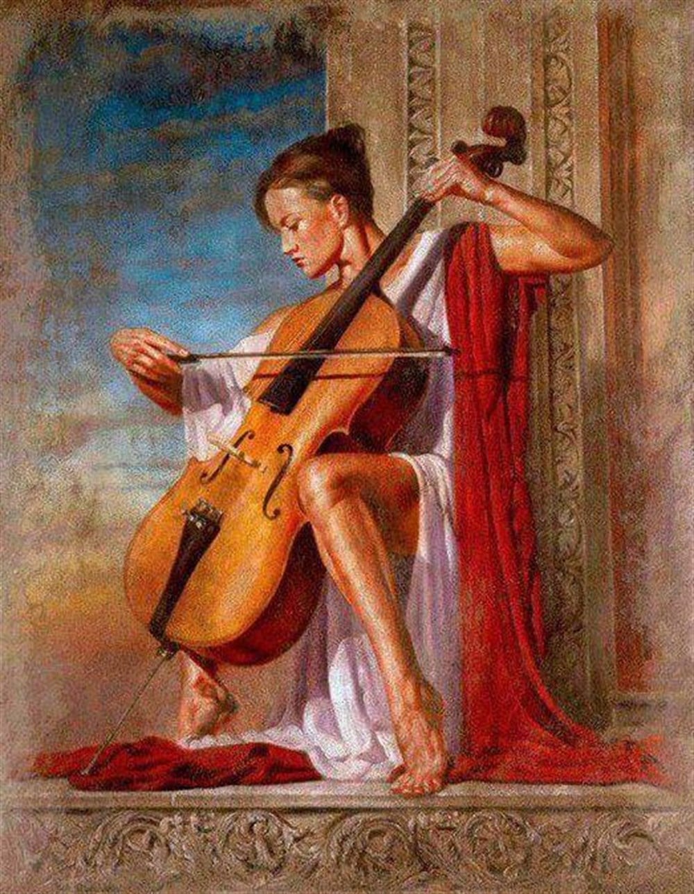 MODERNMarcel Sanat Elmas Mozaik Tablo & Diamond Painting TurkeyM20176407Çello Ve Kadın Marcel Sanat Elmas Mozaik Tablo 51X66cm