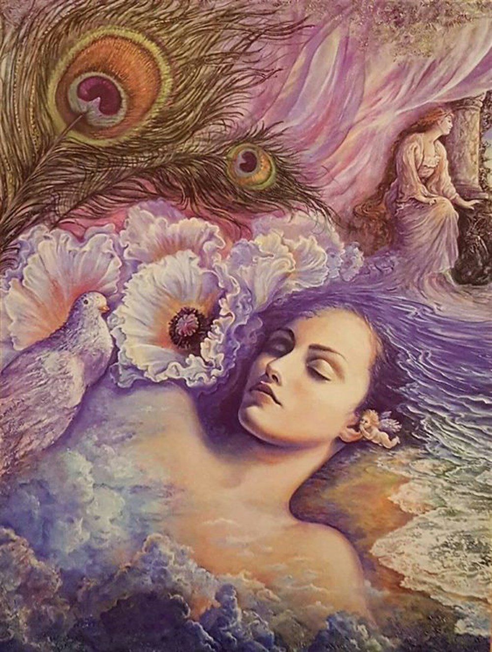MODERNMarcel Sanat Elmas Mozaik Tablo & Diamond Painting TurkeyM20176686Düş İçindeki Kız Marcel Sanat Elmas Mozaik Tablo 53x69cm 