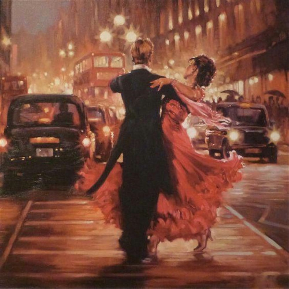 MODERNMarcel Sanat Elmas Mozaik Tablo & Diamond Painting TurkeyM20173865Caddede Dans Marcel Sanat Elmas Mozaik Tablo 51X51cm