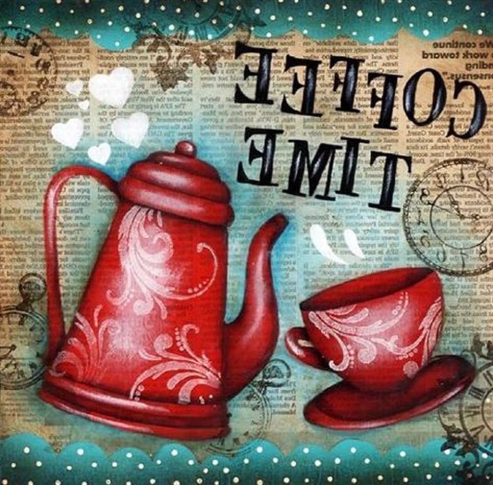 MUTFAKMarcel Sanat Elmas Mozaik Tablo & Diamond Painting TurkeyM20176268Kahve Zamanı Marcel Sanat Elmas Mozaik Tablo 51X51cm
