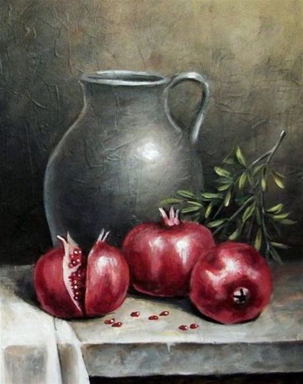 MUTFAKMarcel Sanat Elmas Mozaik Tablo & Diamond Painting TurkeyM20176352Kırmızı Narlar Marcel Sanat Elmas Mozaik Tablo 41X51cm