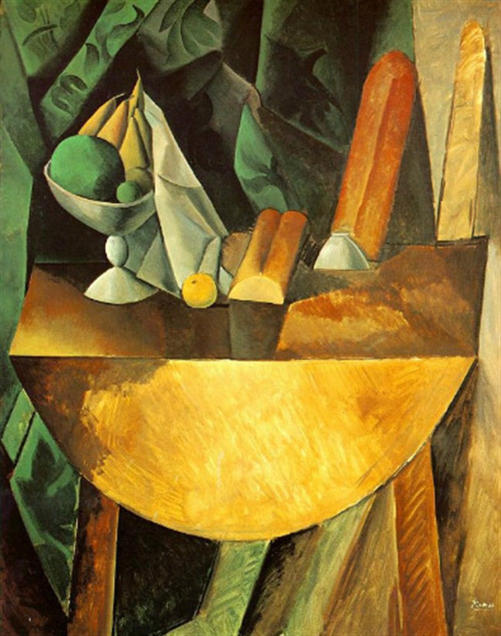 Picasso - Bread and Fruit On A Table 1909 Elmas Mozaik Tablo 46x58cm
