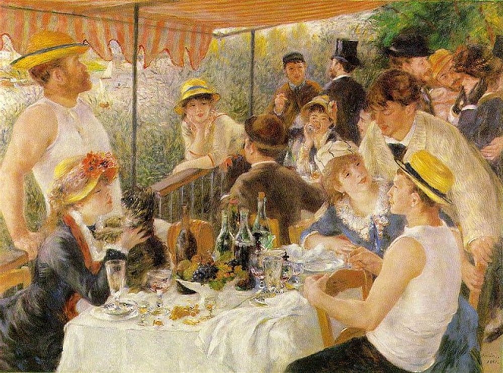 Renoir- Le Déjeuner des Canotiers (1881) Elmas Mozaik Tablo 76x56cm